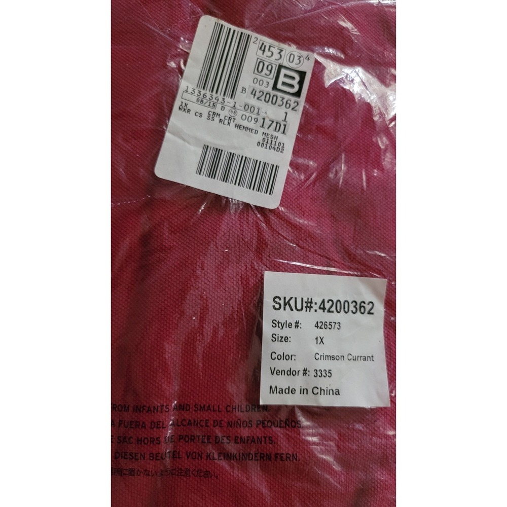 Lands End Men's Polo Shirt 2X Hot Pink/Crimson Currant - Picture 2 of 2